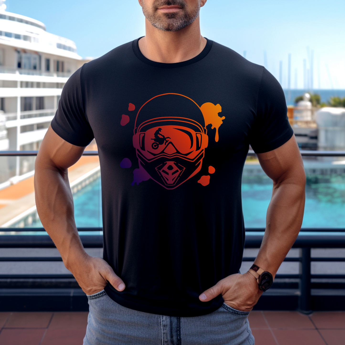 Sunset Helmet T-Shirt